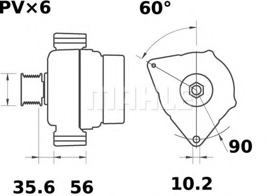MAHLE ORIGINAL MG 19 Alternator